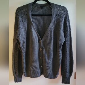 Torrid Charcoal Button-Up Cardigan